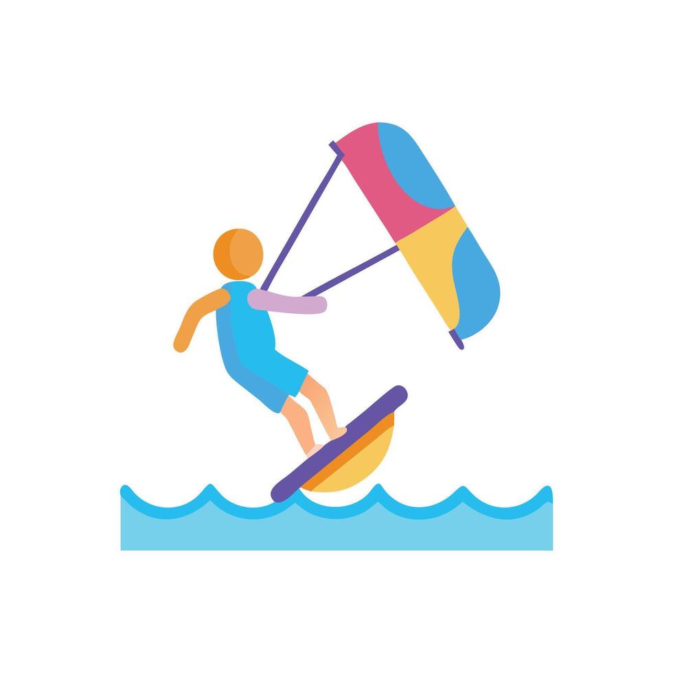Creative Kite Surfing Graphic Design vector