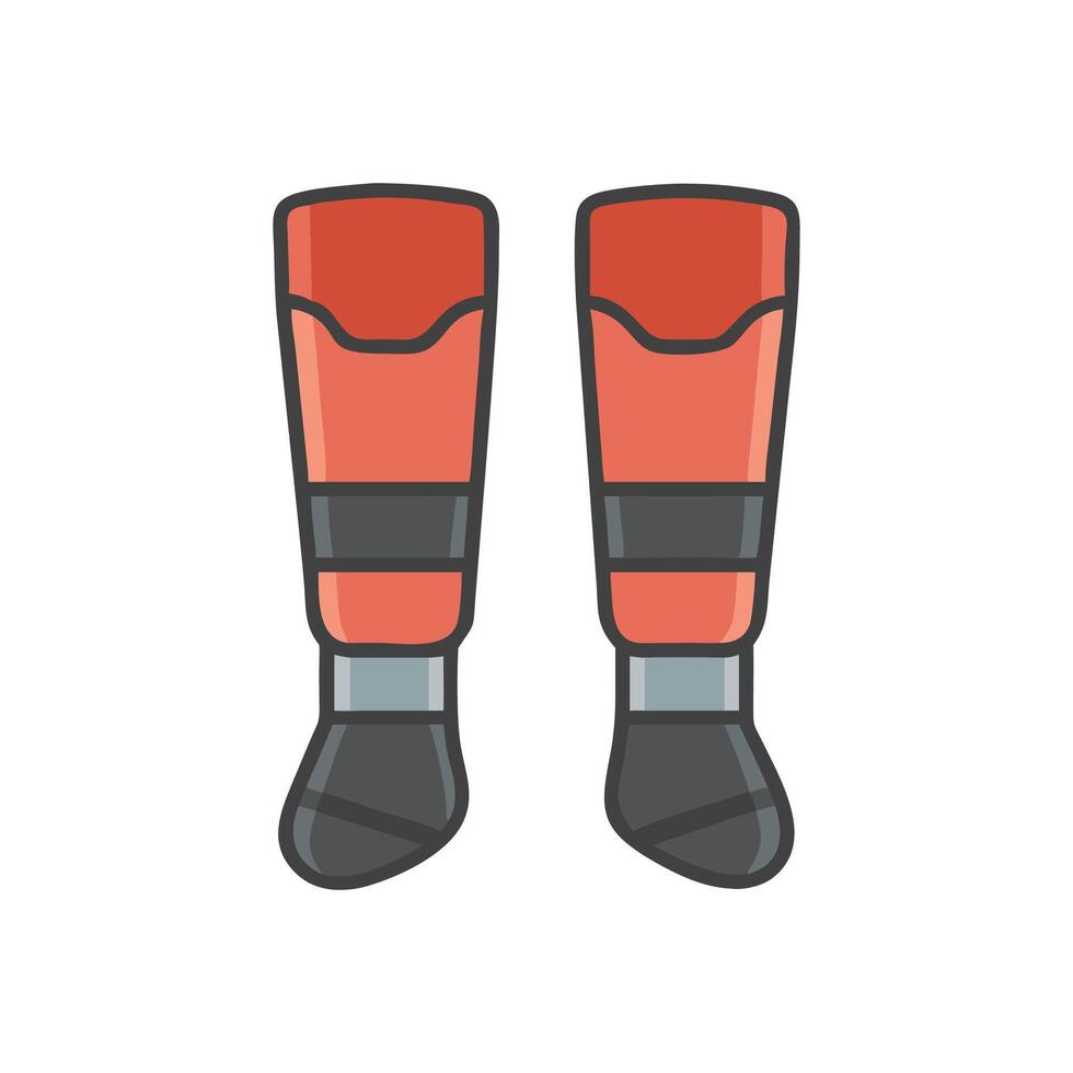 Creative Kickboxing Shin Guards Design vector