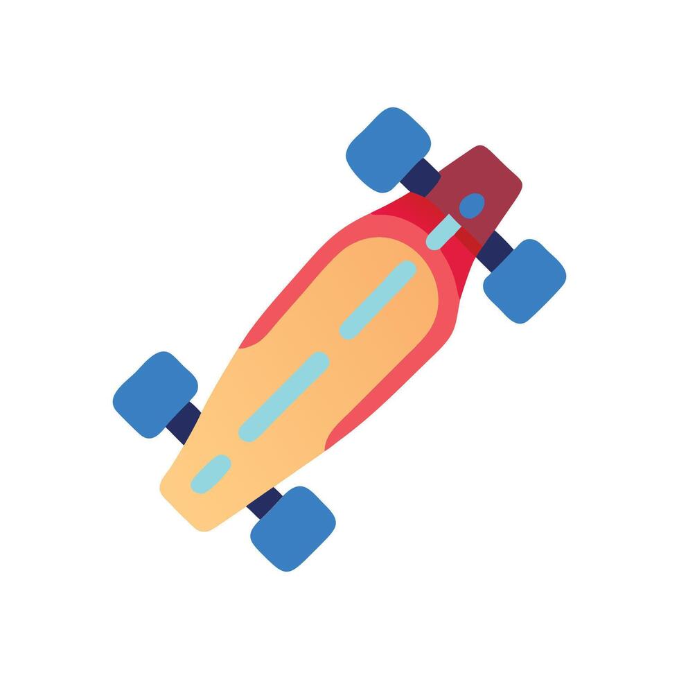 Stylish Longboarding Icon Design vector