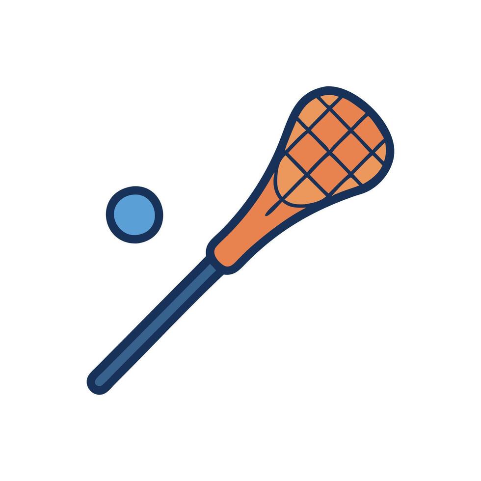 Dynamic Lacrosse Stick and Ball vector