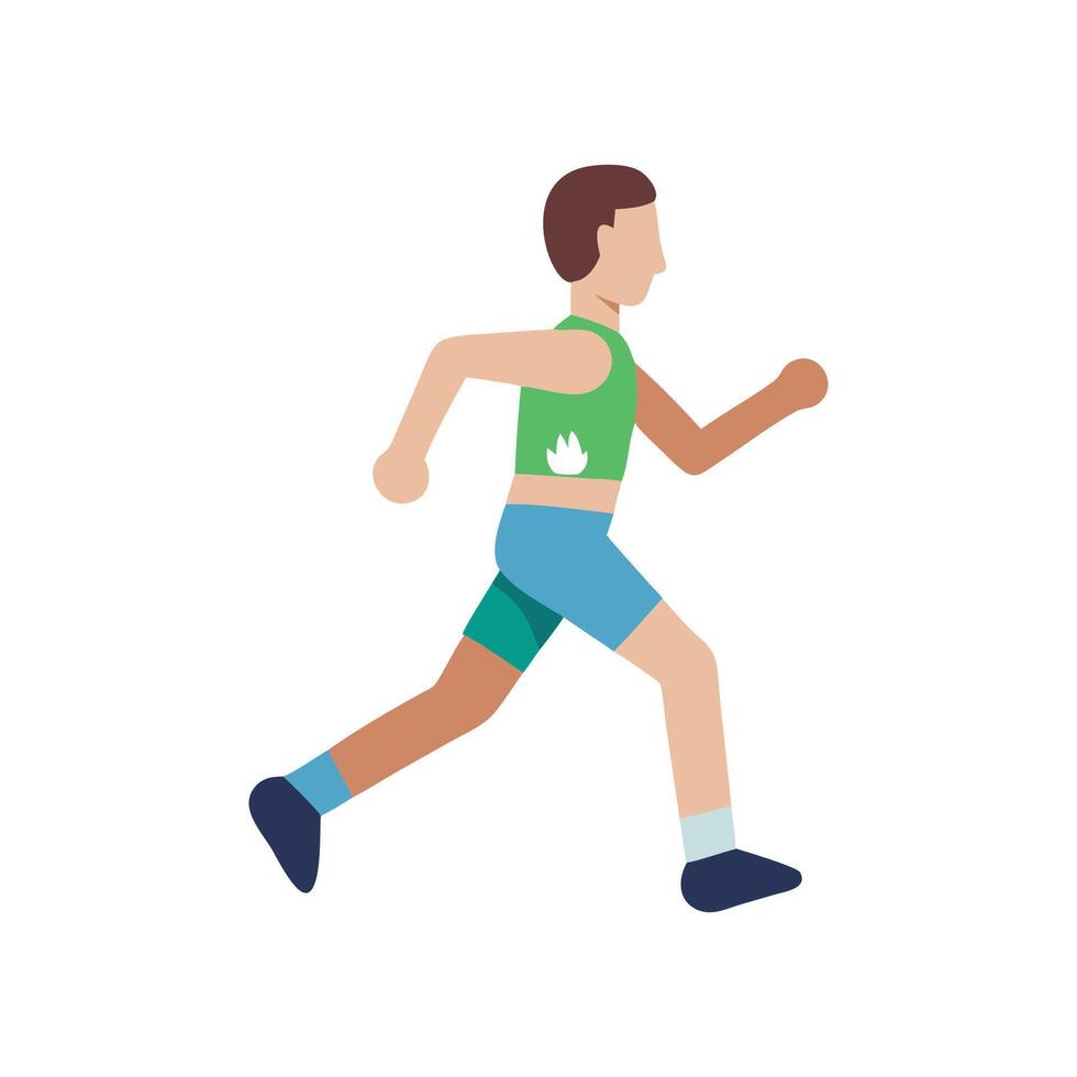 Dynamic Marathon Runner Illustration vector