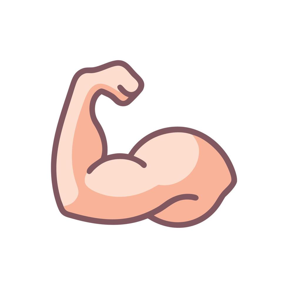 Muscle Flex Pose Icon for Fitness vector
