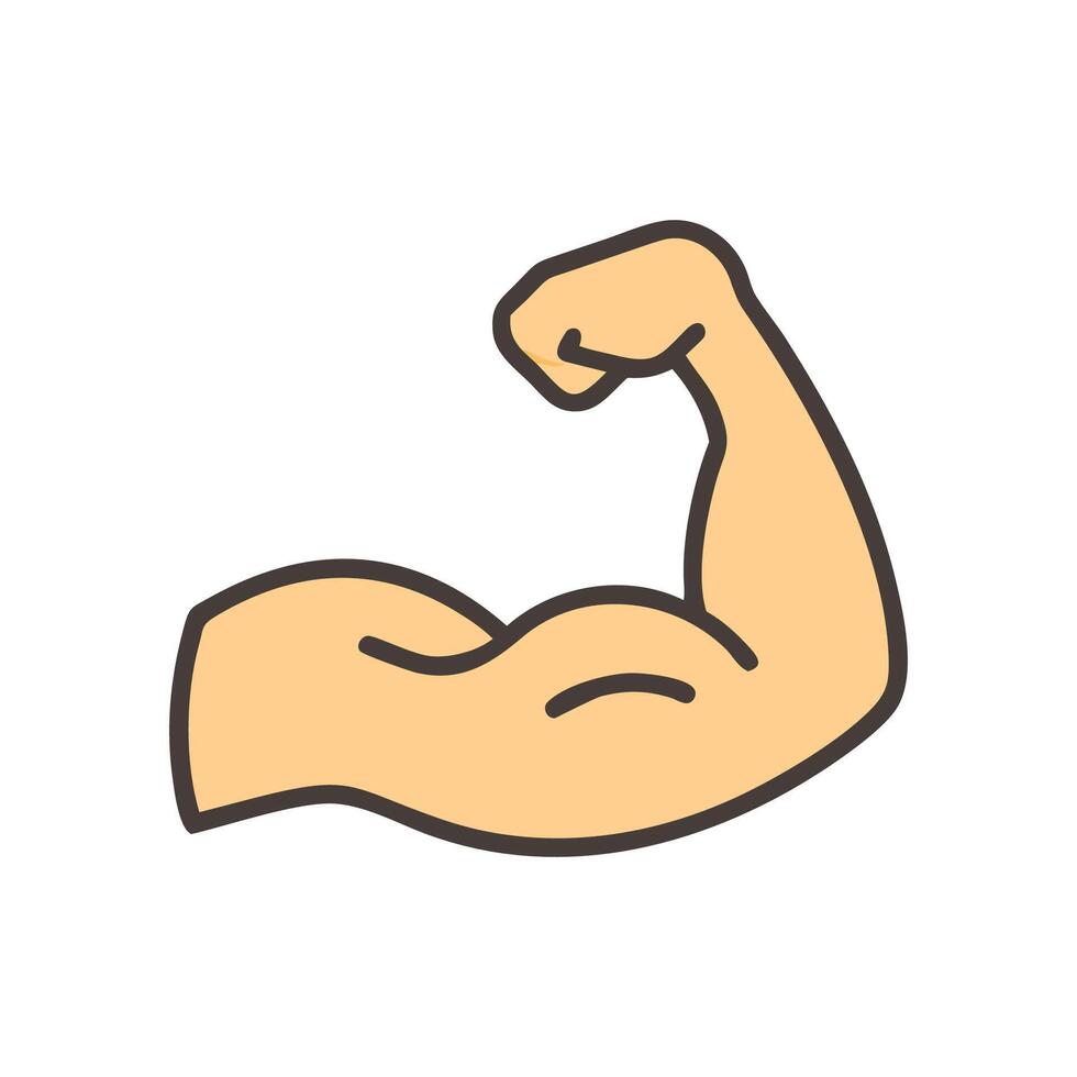 Creative Muscle Flex Pose Graphic Design vector