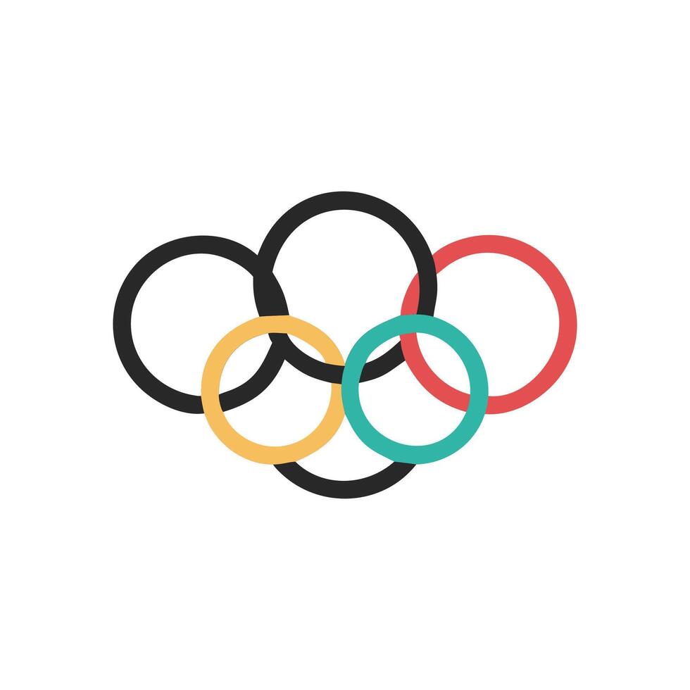 Symbolic Olympic Rings Icon for Events vector