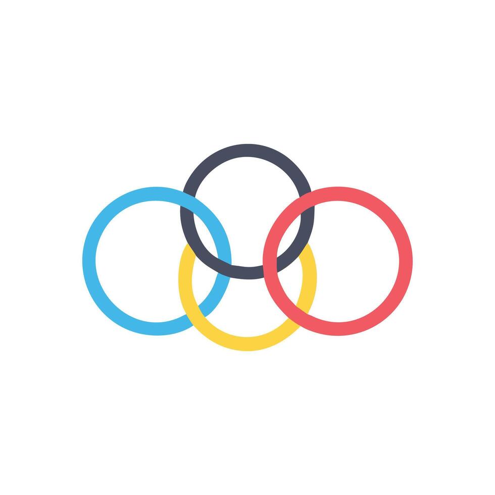 Olympic Rings Icon for Global Unity vector