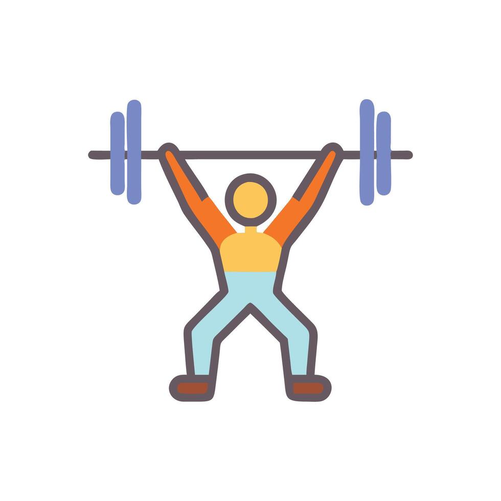Icon Representation of Olympic Weightlifting vector