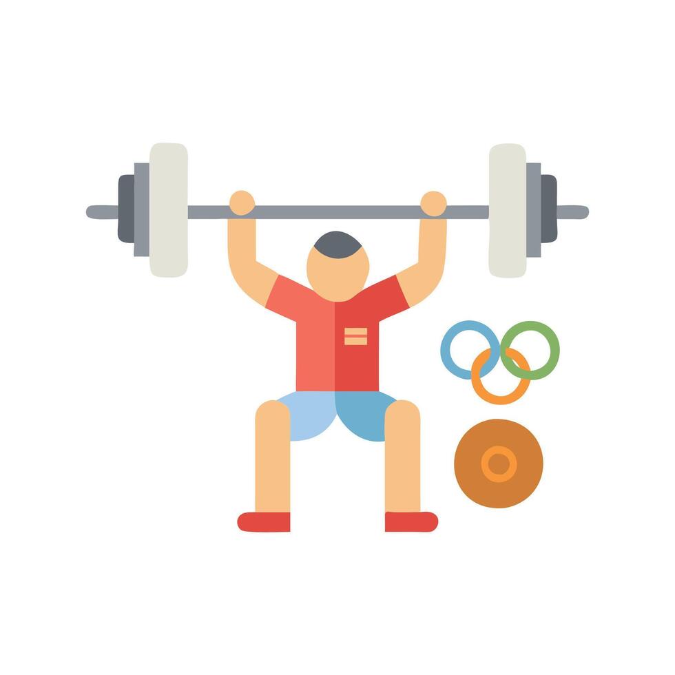 Icon of Olympic Weightlifting for Competitions vector