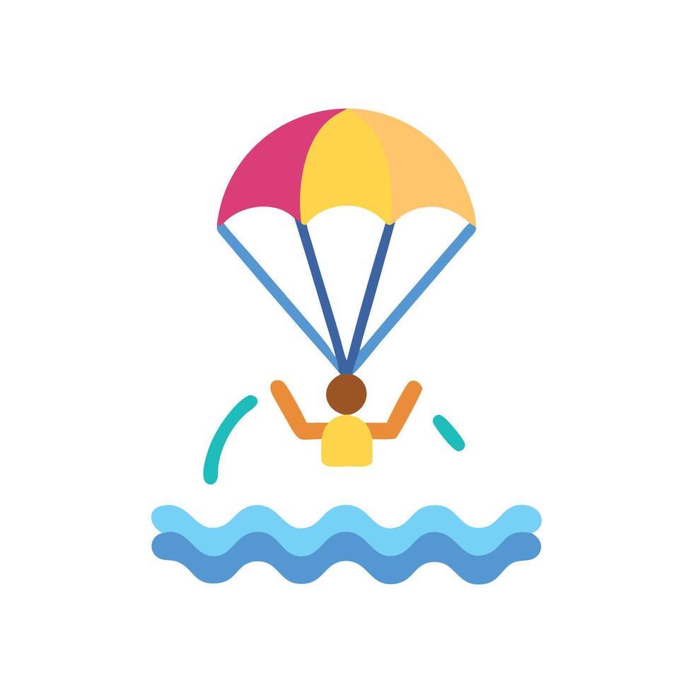 Parasailing Icon for Fun Water Sports vector