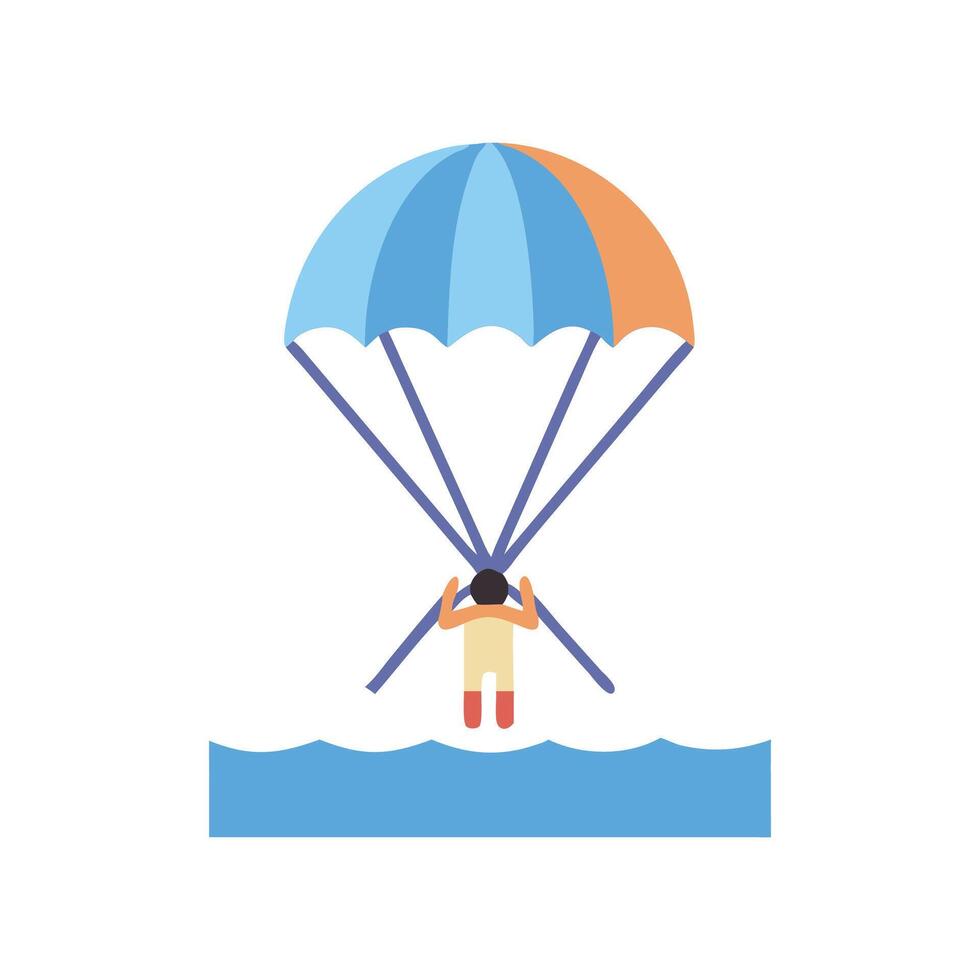 Icon Representation of Parasailing Adventure vector