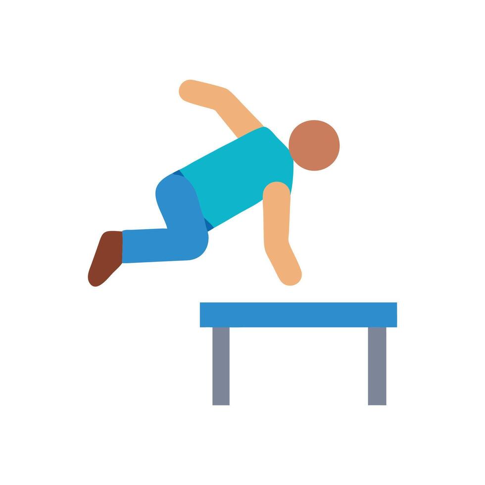 Dynamic Jump Icon for Parkour Athletes vector