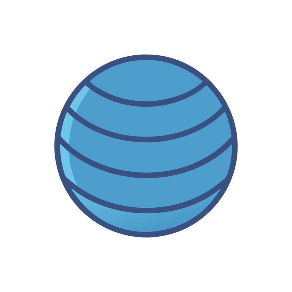 Pilates Ball Icon for Strength Training vector