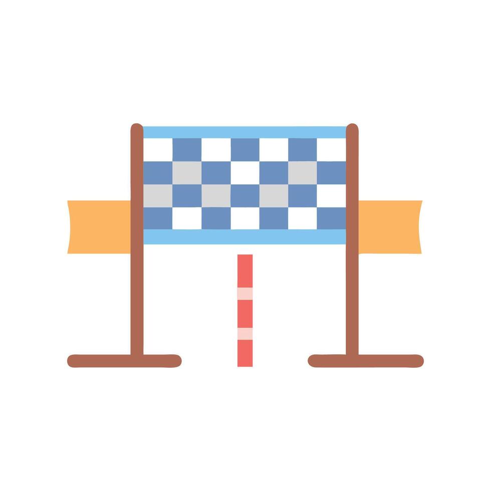 Race Finish Line Icon for Celebrating Wins vector