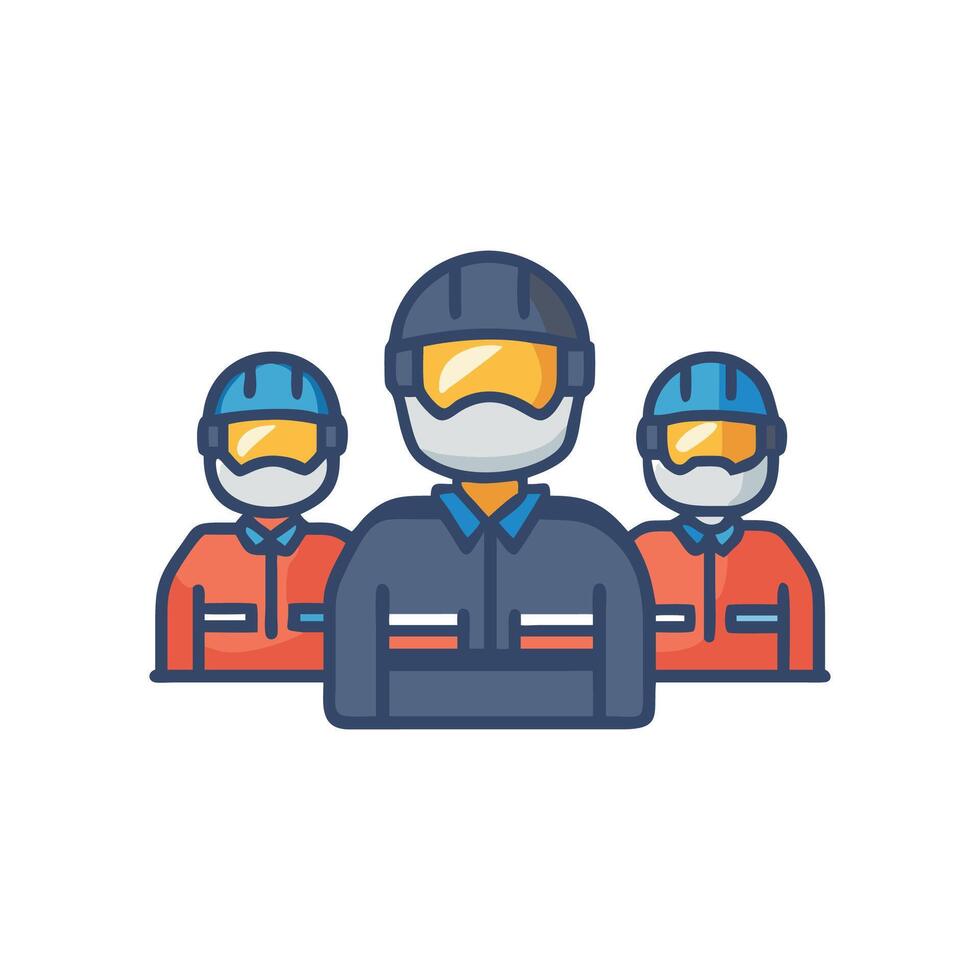 Icon Representation of Racing Pit Crew vector