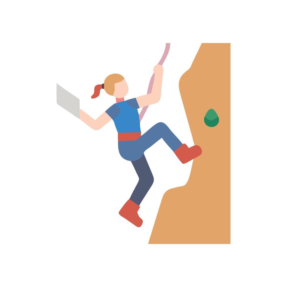 Rock Climbing Icon for Adventurers vector