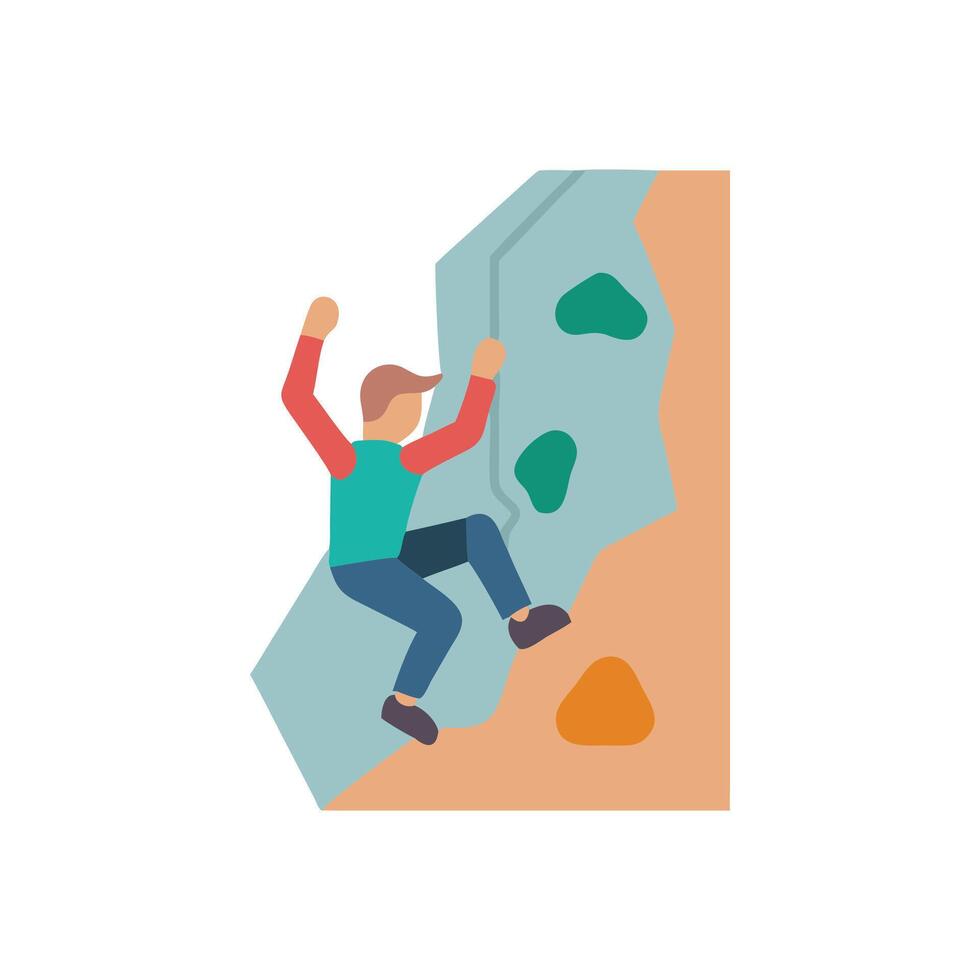 Icon of Rock Climbing for Outdoor Sports vector