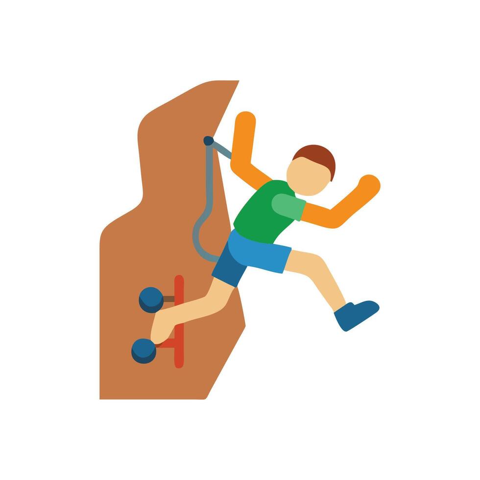 Icon for Rock Climbing Adventure Sports vector