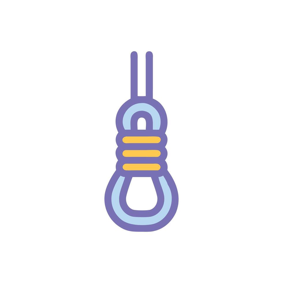 Rope Climbing Icon for Outdoor Sports vector