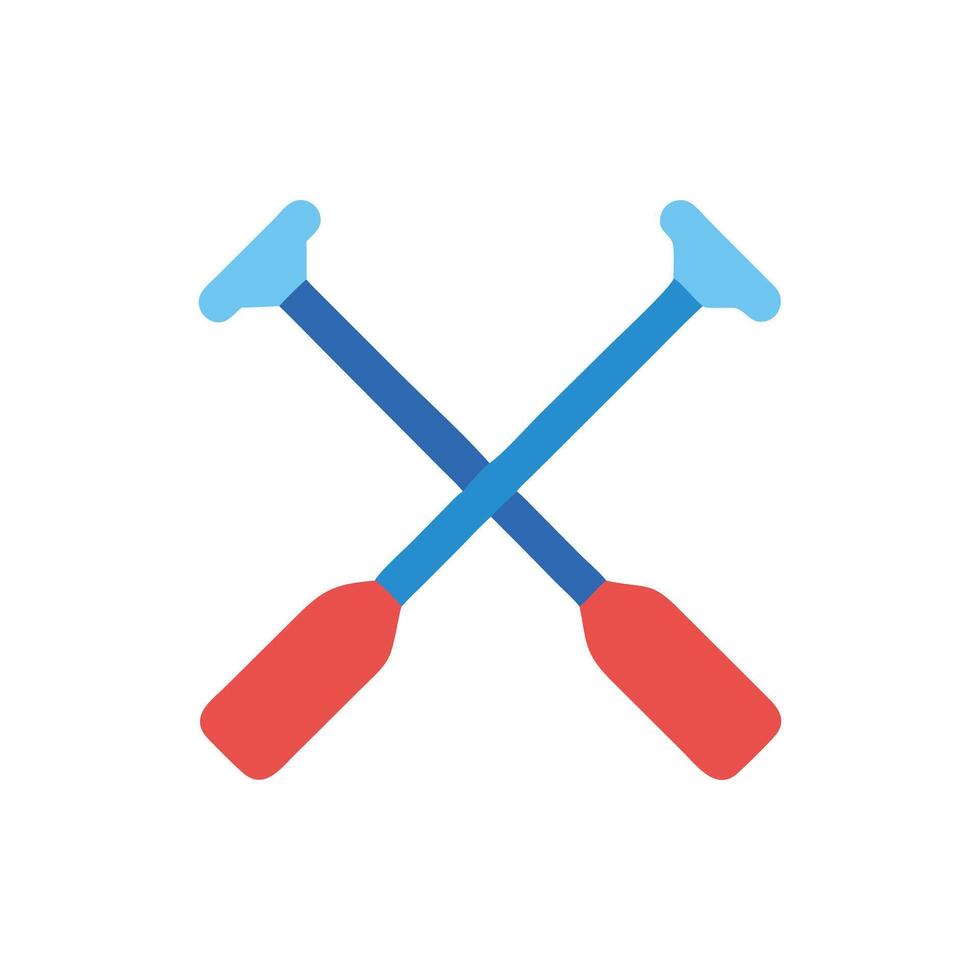 Icon Representation of Rowing Oars vector