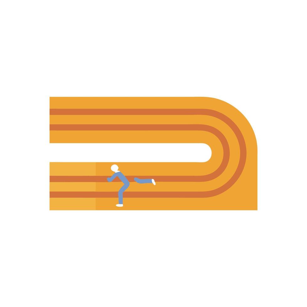 Icon Representation of Running Track vector