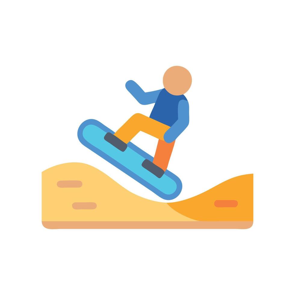 Sandboarding Icon for Thrilling Adventures vector
