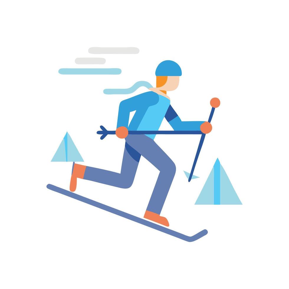 Icon for Skiing Adventure Sports vector