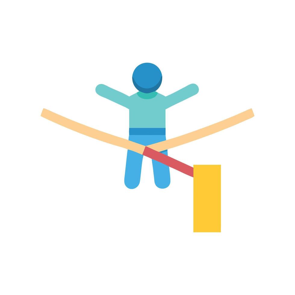 Icon for Slacklining Balance Sports vector