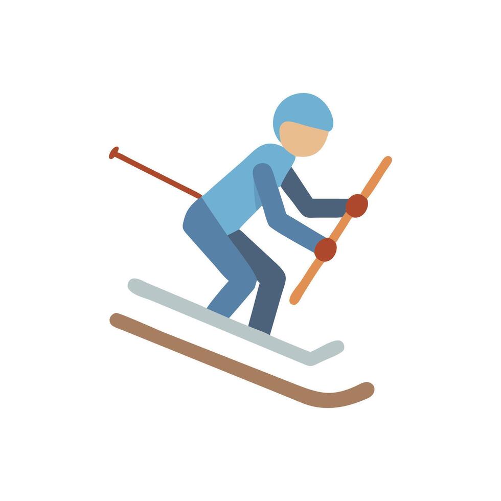 Icon for Slalom Skiing Competitive Sports vector