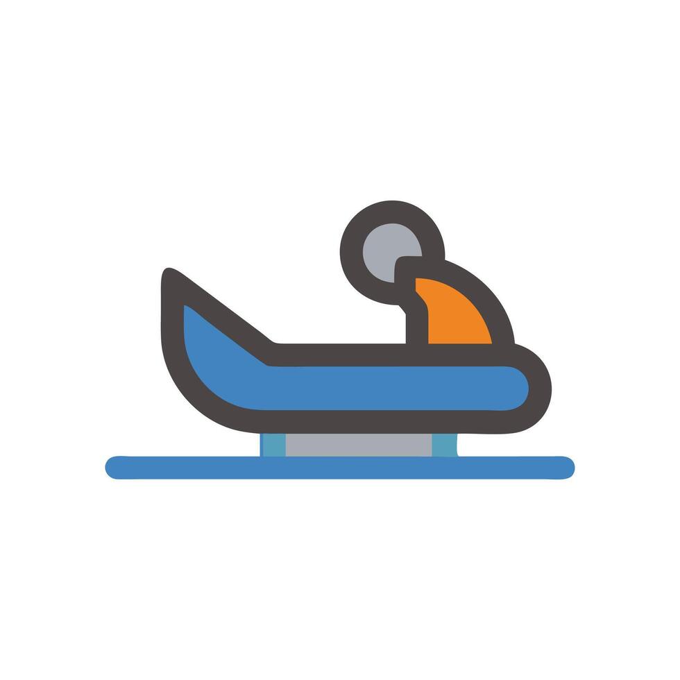 Sledding Icon for Winter Sports Fun vector