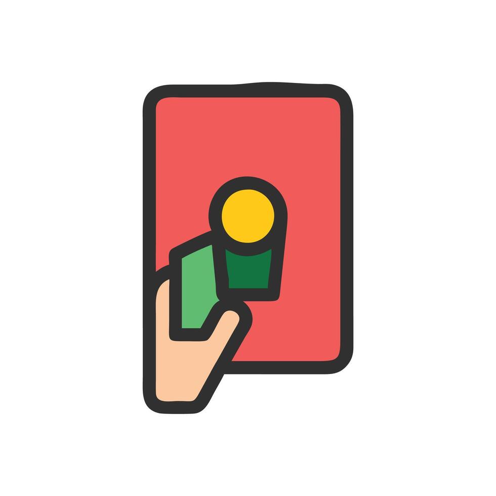 Soccer Referee Card Icon for Officiating vector