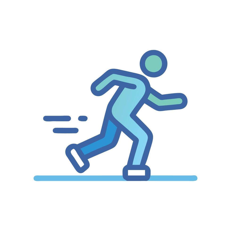 Speed Skating Icon for Winter Sports vector