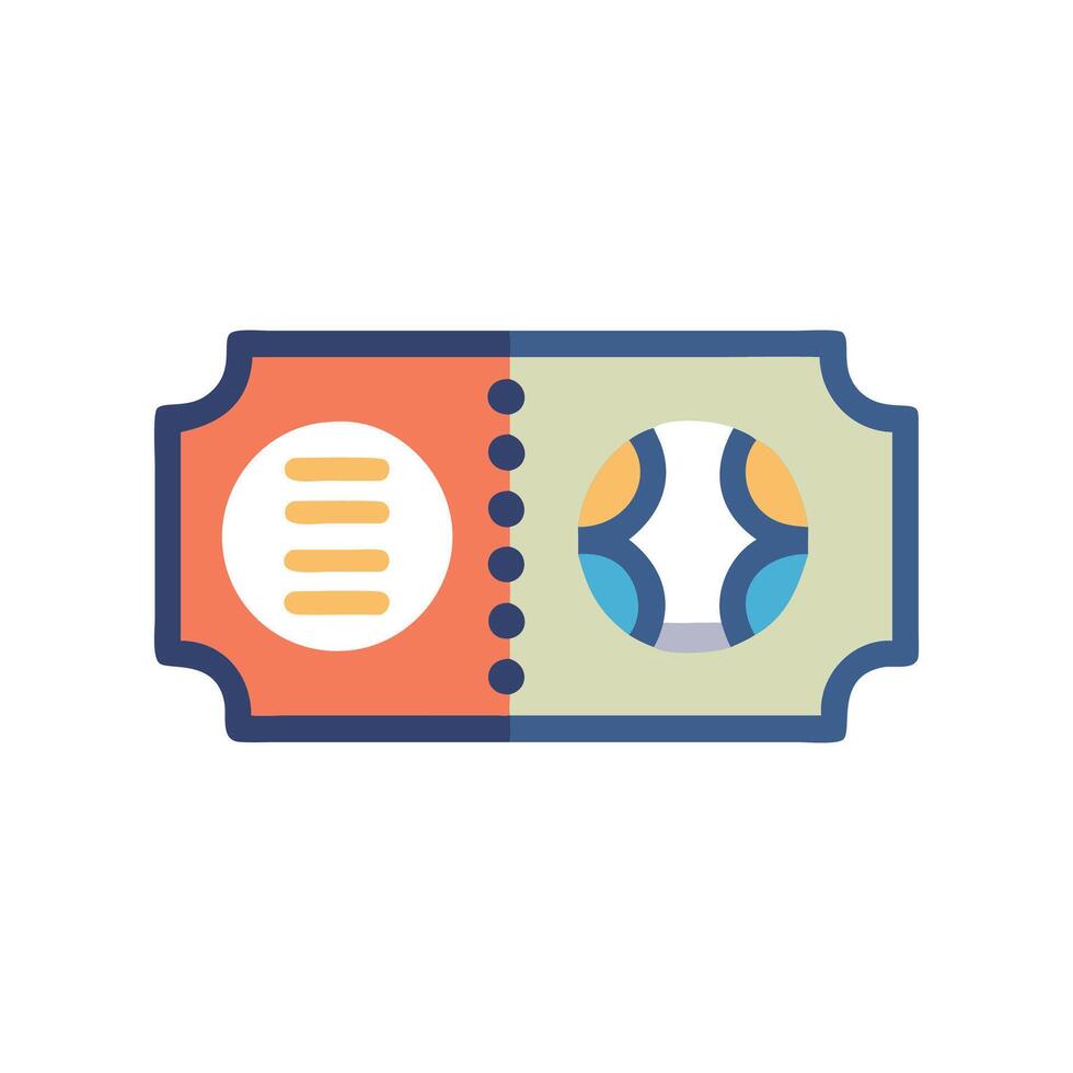 Sports Ticket Icon for Competitive Events vector