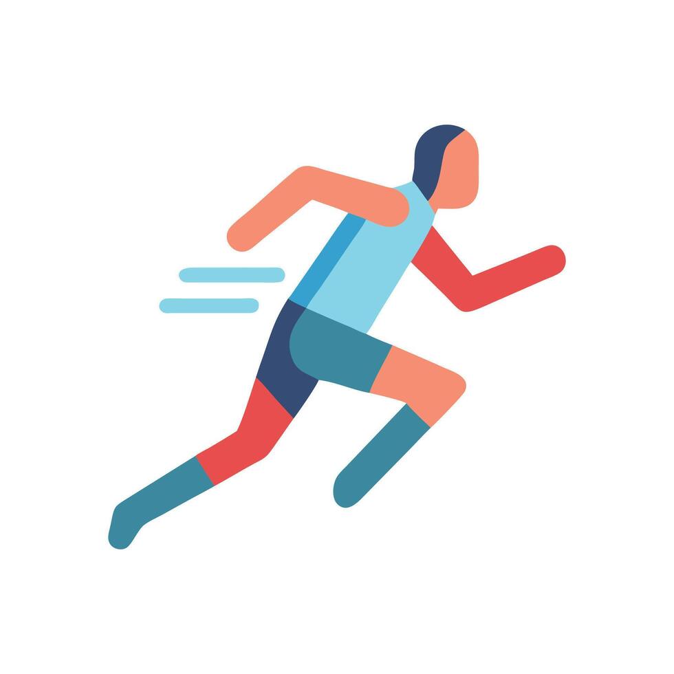 Icon for Sprinting Athlete in Motion vector