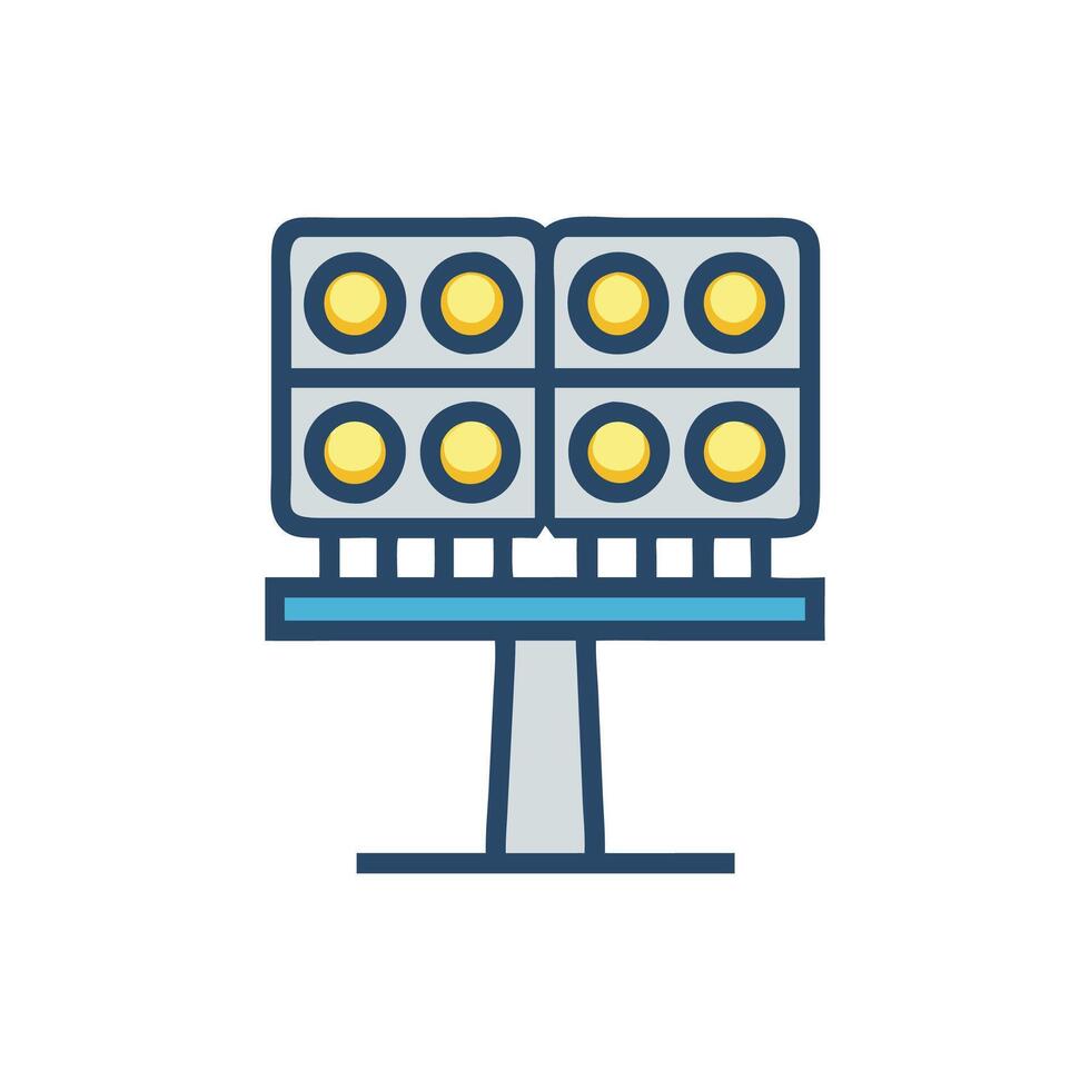 Icon for Stadium Lights in Sports vector