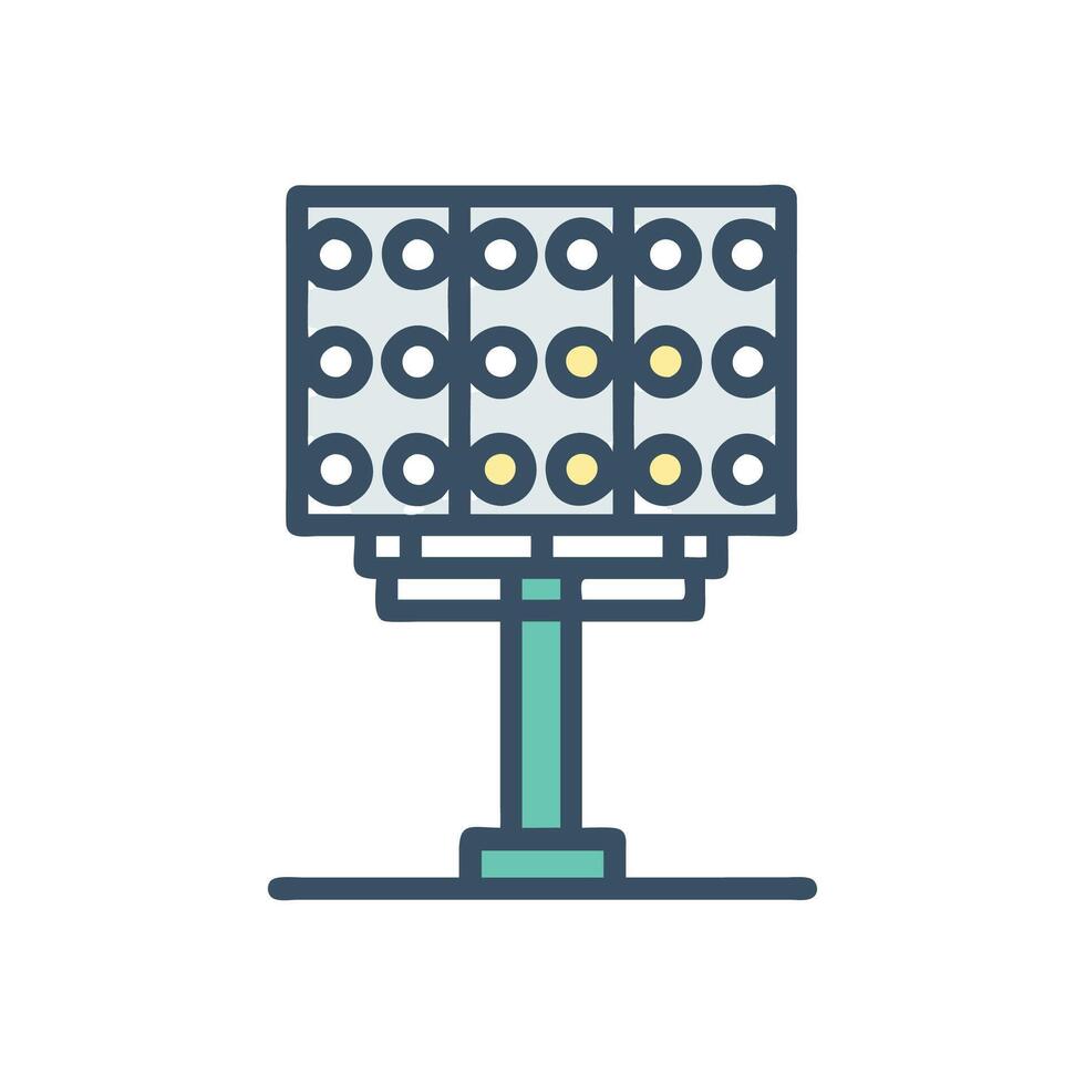 Stadium Lights Icon for Night Events vector
