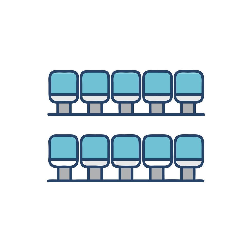 Stadium Seats Icon for Spectator Seating vector
