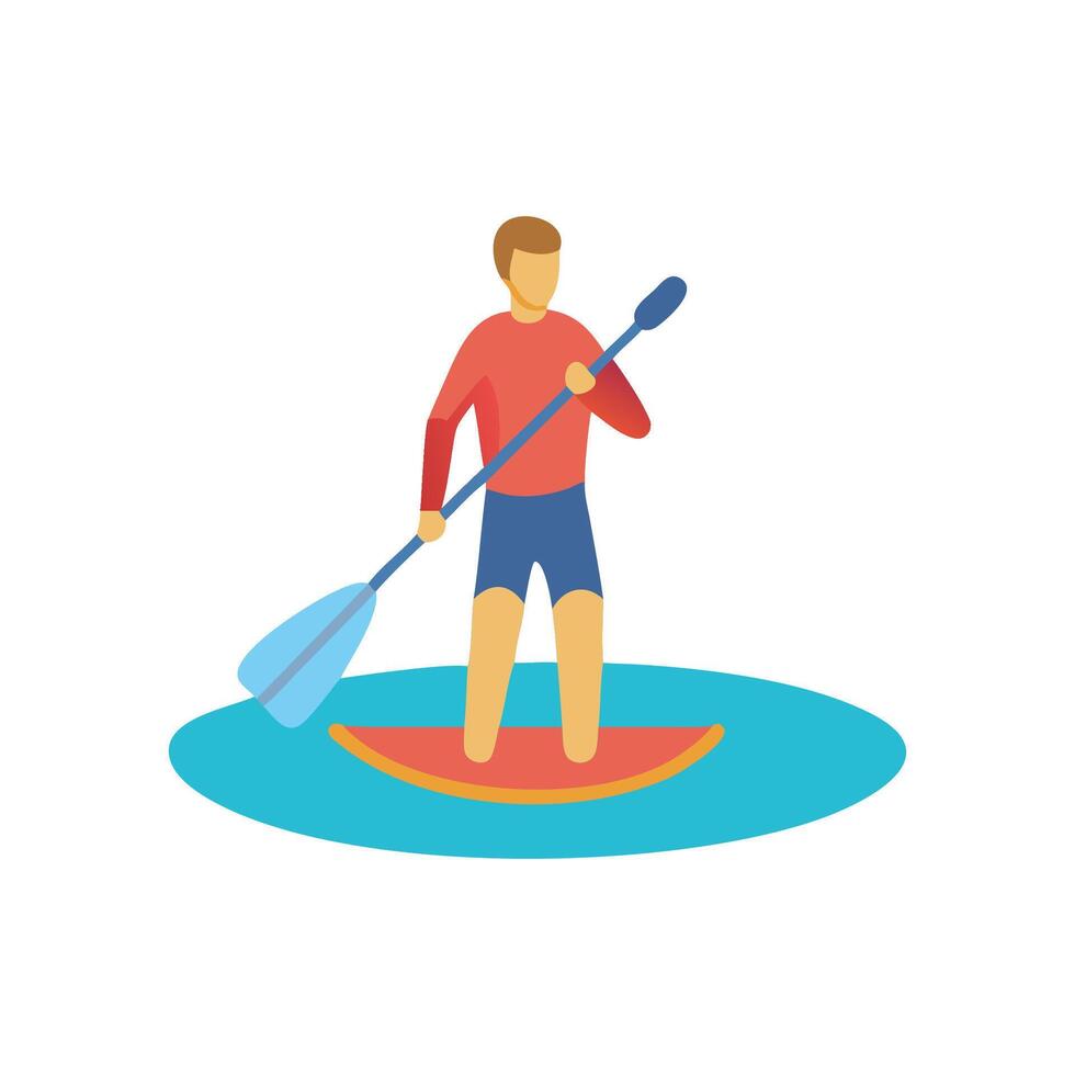 Stand Up Paddleboarding Icon for Adventure vector