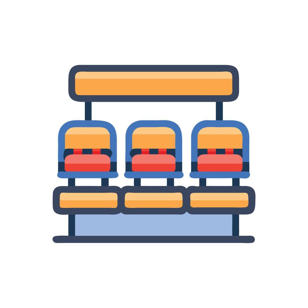 Icon Representation of Stadium Seats vector