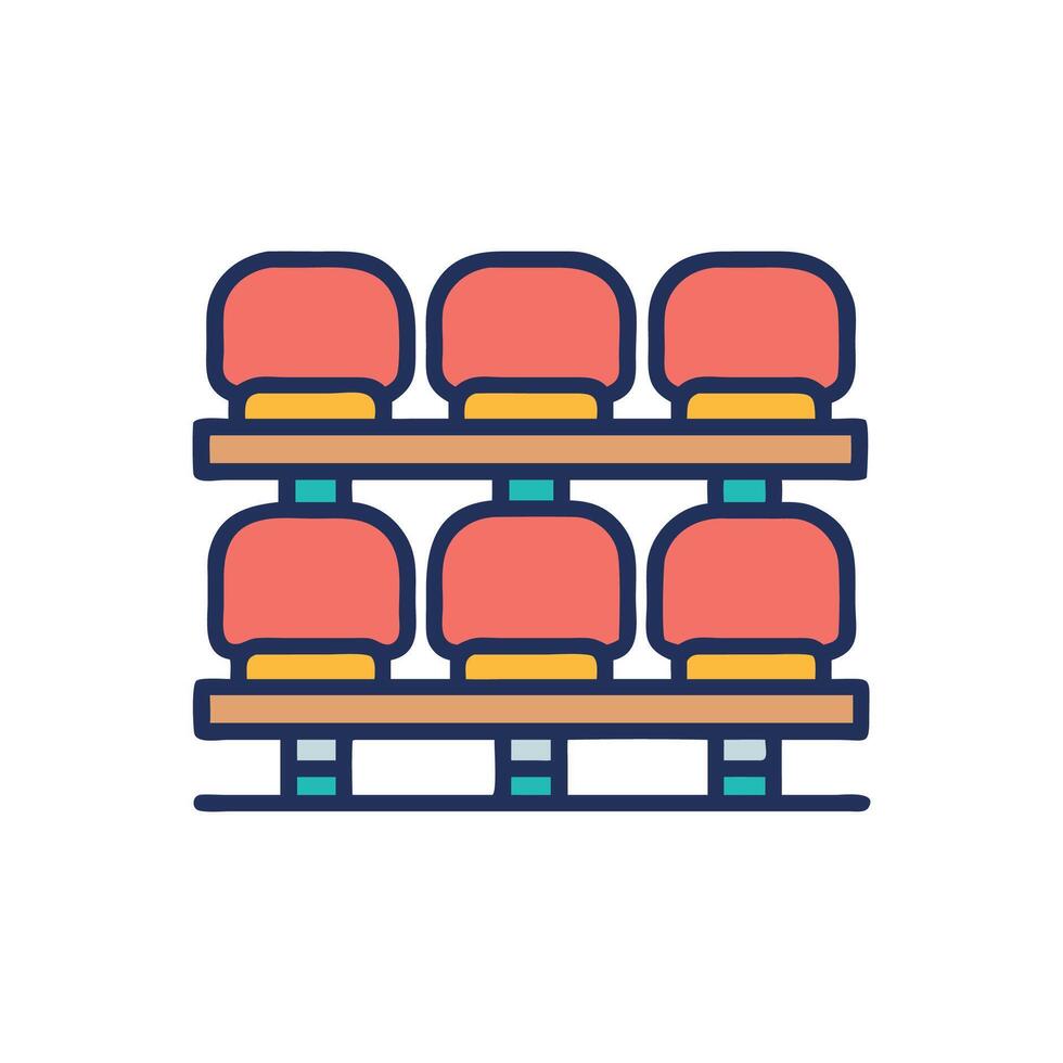Stadium Seats Icon for Game Days vector
