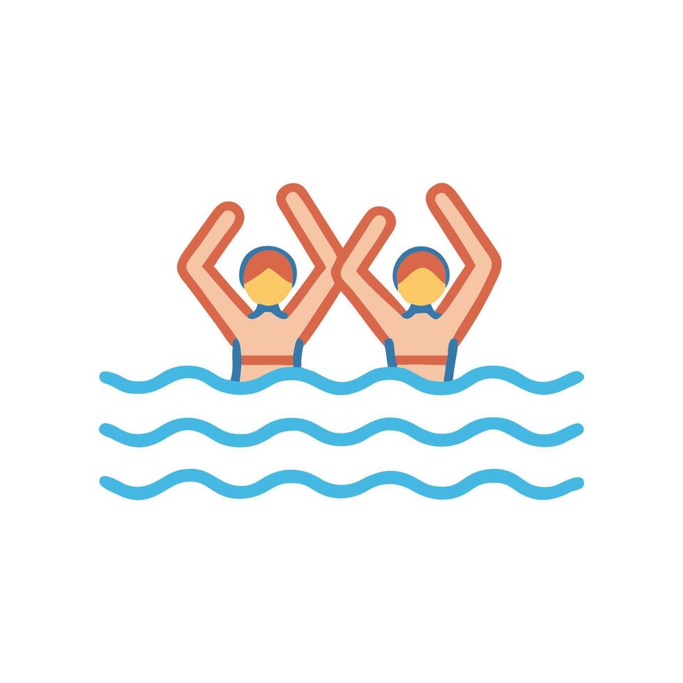 Synchronised Swimming Icon for Artistic Events vector