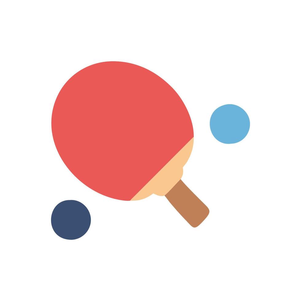 Icon Representation of Table Tennis Equipment vector