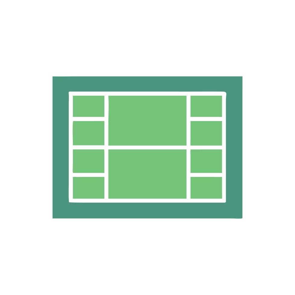 Icon for Tennis Court Layout vector
