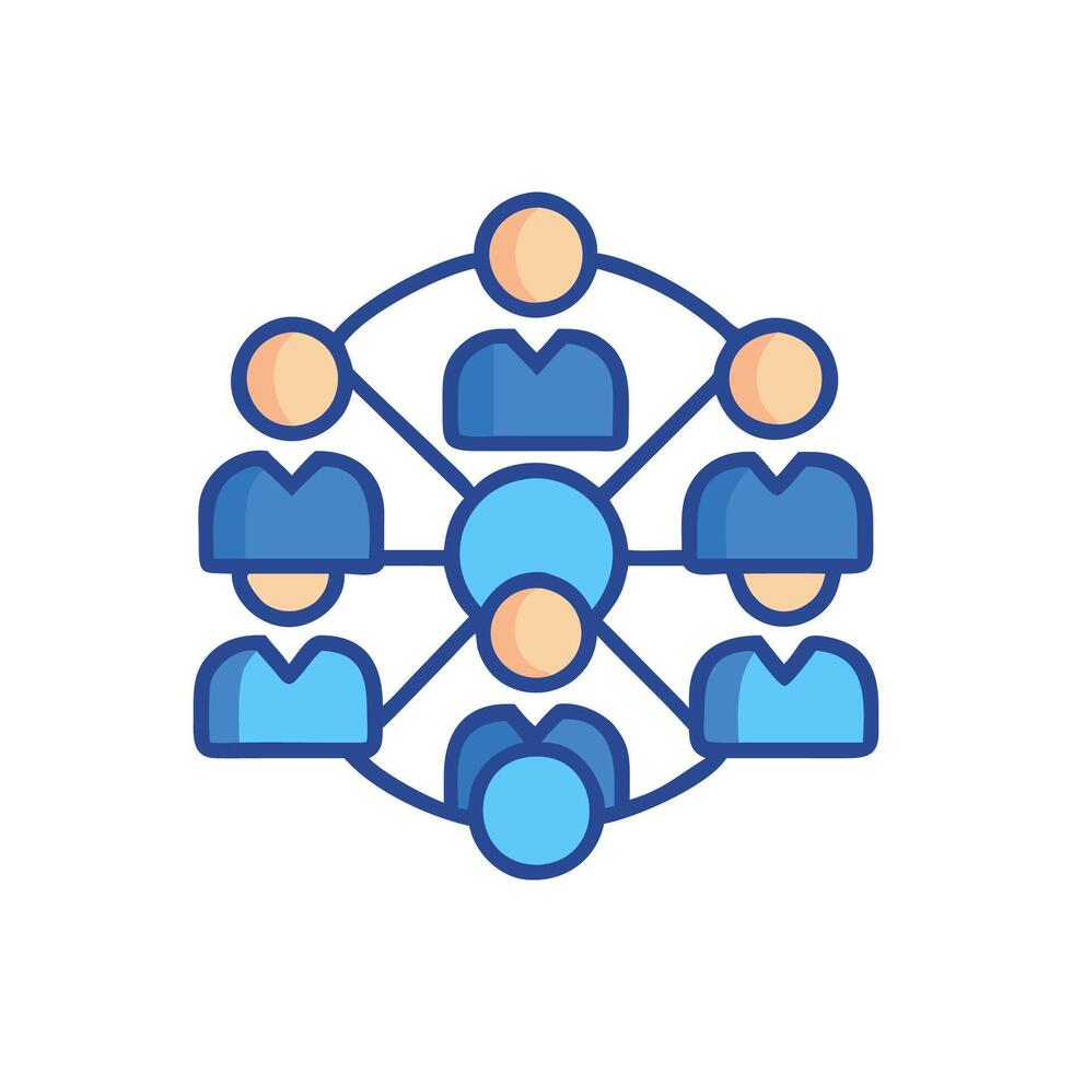Team Huddle Icon for Unity and Strategy vector