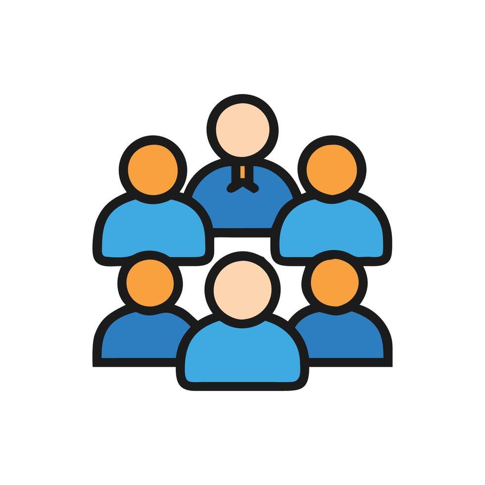 Icon Representation of Team Huddle vector