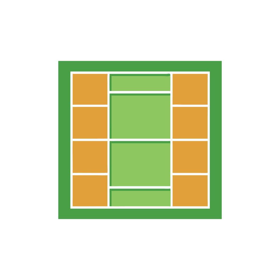 Icon Representation of Tennis Court vector
