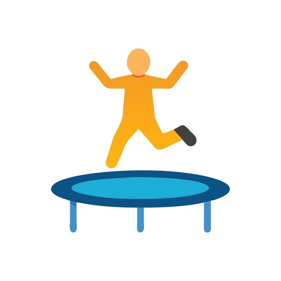 Icon Representation of Trampoline Jumping vector