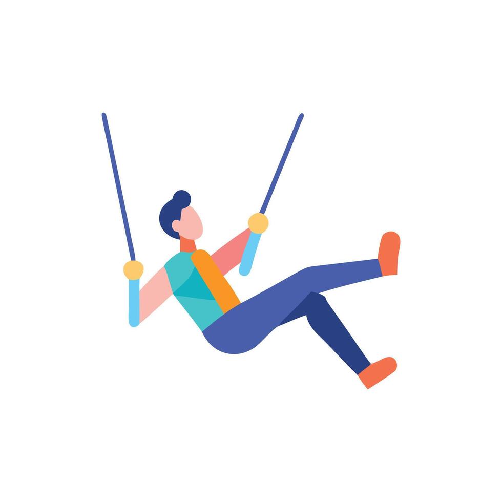 Trapeze Artist Icon for Circus Performances vector
