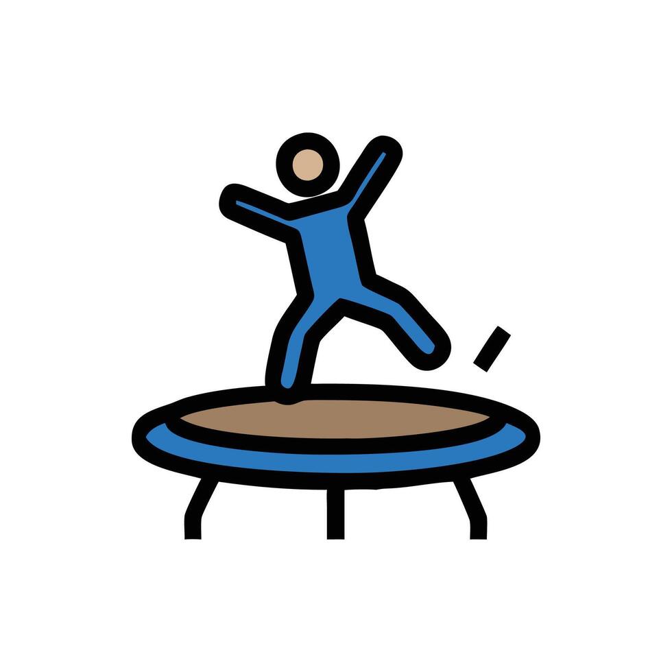 Trampoline Jumping Icon for Competitive Fun vector