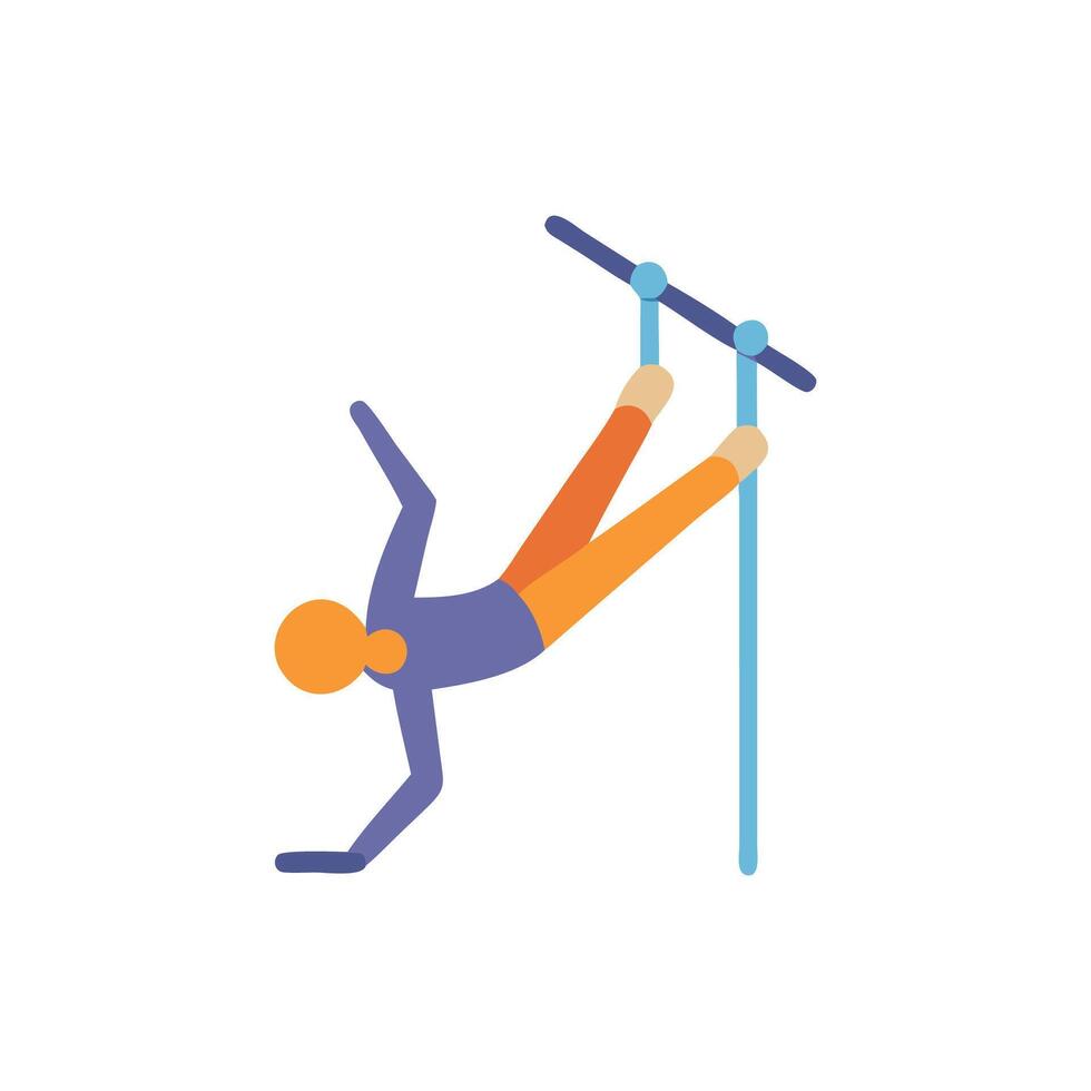 Trapeze Artist Icon for Aerial Sports vector