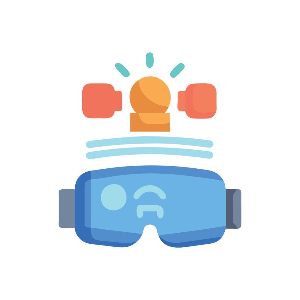 Virtual Reality Boxing Icon for Competitive Play vector