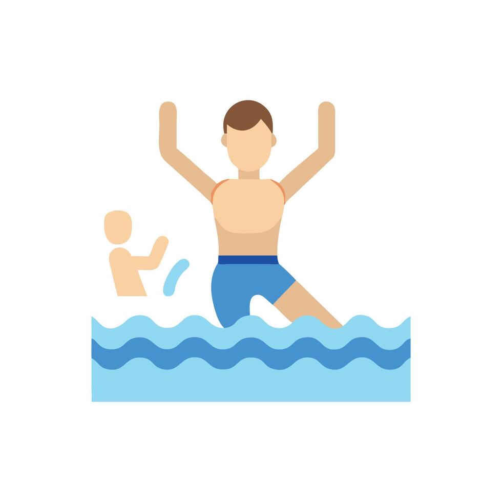 Icon for Water Aerobics Fitness vector